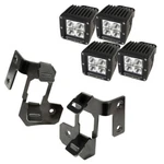 Rugged Ridge Dual A-pillar Light Kit Semi-gloss Black With Four 3" Square Led.... Fixed Price $208.30.