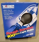 2PK Wagner 100WRS Rough Service Shop Garage Mechanic Safety Light Bulbs Nos. Fixed Price $14.79.
