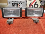 Bosch 55W Rectangular Clear Fog Lamp Pair W/brackets, Genuine Tested, Nos Lenses. Fixed Price $235.00.