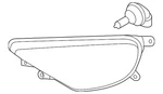 Genuine Volkswagen Fog Lamp Assembly 7P6-941-700-H. Fixed Price $172.14.