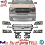 Grille + Headlight Kit Brackets Set For 2003-06 Chevrolet Silverado 1500/ 2500. Fixed Price $247.72.