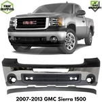 Front Bumper Chrome Steel & Valance Textured Kit For 2007-2013 Gmc Sierra 1500. Fixed Price $580.00.