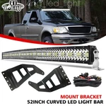 Fit 97-03 Ford F-150/F150 50'' Curved Led Light Bar Windshield + Mount Bracket. Fixed Price $149.49.