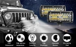 Led BAR,240W 24000LM Fog 7 Inch Driving Lights Off. Fixed Price $29.99.