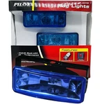 Pilot Automotive Rectangular Fog Light Kit PL-2074B Blue 4-5/8 X 1-3/4 Pair New. Fixed Price $49.99.
