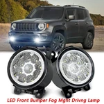 Front Led Fog Light Clear Bumper Lamp 6000K White For Jeep Renegade 2015-2023. Fixed Price $25.99.
