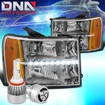 Clear Lens Led Headlight+amber Corner+white H8 Hid W/fan Fit 07-14 GMT900. Fixed Price $153.23.