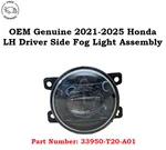 Oem 2021-2025 Honda Civic Pilot Ridgeline Lh Driver Left Fog Light 33950-T20-A01. Fixed Price $22.50.