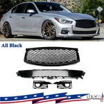 4PCS Front Upper Lower Grille Fog Light Bezels For 2014-2017 Infiniti Q50 Base. Fixed Price $119.89.