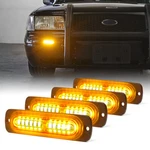 Xprite 4PODS Amber 12 Led Strobe Lights Flush Mount Grille Side Marker Emergency. Fixed Price $25.99.