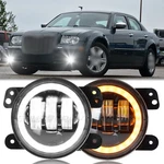 Pair 4" Bumper Led Halo Fog Lights White+yellow Fit For Chrysler 300 2005-2010. Fixed Price $35.99.