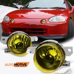 For 93-97 Honda Civic Del Sol Front Bumper Fog Driving Light Yellow Left+right. Fixed Price $64.94.