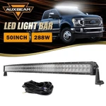 Auxbeam 50" Curved 5D-LENS Led Light Bar Combo Offroad Driving Pickup Truck Utv. Fixed Price $155.99.