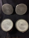 Pair Of Bosch 6-INCH Round Touring White Fog Lamps With Caps. Fixed Price $170.00.