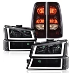 Black Led Drl Headlights Signal Bumper Lamp &tail Fit For 03-07 Silverado. Fixed Price $124.98.