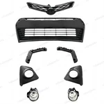 For 2014-2016 Toyota Corolla Front Bumper Upper Lower Grille Fog Lights Set. Fixed Price $69.99.