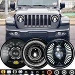 Pair 7" Inch Round Led Headlights Halo Angel Eyes For Jeep Wrangler Jk Lj Tj Cj. Fixed Price $79.97.