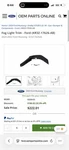 Genuine Ford Fog Light Trim KR3Z-17626-AB. Fixed Price $215.00.