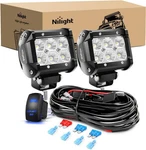 Nilight Led Bar 2PCS 18W Flood Off Road Lights 12V 5PIN Clear,white. Fixed Price $48.97.