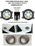 Clear Bright Led Fog Light Kit Ford Focus 2012-2014 Lamps Bezels Harness. Fixed Price $69.97.