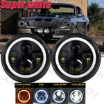 Dot 7" Inch Round Led Headlights Hi/lo Beam Amber Turn Ford Mustang. Fixed Price $81.66.