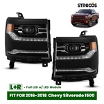 Full Led Headlight For 2016-2018 Chevy Silverado 1500 W/ Primed Bezel Left+right. Fixed Price $318.99.