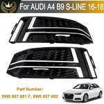 Pair Front Fog Light Cover For 2016-18 Audi A4 B9 S-line Bumper Lamp Grille. Fixed Price $44.64.