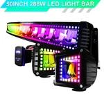 50"INCH Led Light Rgb Chasing Halo Lamp With 18W Flood Work Bars. Fixed Price $195.99.
