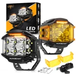 Auxbeam 4"INCH V-max Round 92W Led Driving Work Lights Pods With Amber Drl Lamp. Fixed Price $144.49.