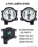Pair Replacement Fog Lights For 2011-2015 Acura Honda Tsx Rdx Tl Ilx Cr-v Pilot. Fixed Price $47.77.