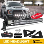Ford F150 Svt Raptor 52" Curved Led Light Bar Windshield Roof Bracket Kit. Fixed Price $162.43.