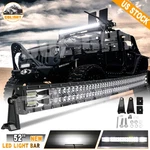 Curved 52" Double Row Spot Flood Led Light Bar Offroad Driving Truck 4WD. Fixed Price $137.38.