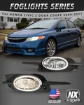 For 09-11 Honda Civic 2 Door Fog Lights Clear Lens Bumper Lamp Wiring Kit Switch. Fixed Price $57.99.