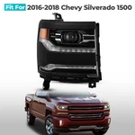 For 2016-2018 Chevy Silverado 1500 Led Projector Headlight W/module Primed Right. Fixed Price $158.00.