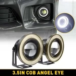2X 3.5 Inch Round Led Fog Light Spot Driving Lamp W/ Blue Angel Eyes Halo Ring. Fixed Price $19.47.