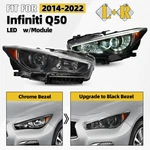 Jdm Black Upgrade Led Headlights For 2014-2022 Infiniti Q50 W/o Afs Left+right. Fixed Price $218.99.