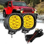 Auxbeam 4"INCH Led Fog Lights Driving Offroad Yellow For Jeep Wrangler Jk Cj Lj. Fixed Price $87.99.