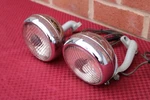 Vintage Guide Fog Lamps Lights 4-5/8 2004-A With Unique Brackets........clean!!!. Fixed Price $800.00.