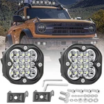 2X Ford Bronco Roof A-pilla 3" Led Cube Pods Work Lights Spot Driving Fog. Fixed Price $20.97.