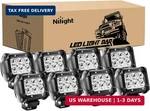 Nilight 06A-18W Led Bar 8PCS 1260LM Spot Pods Driving Fog. Fixed Price $94.55.