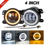 Pair 4" Inch Round Led Fog Lights Halo Angel Eyes Drl Fit Jeep Wrangler Jk Lj Jt. Fixed Price $38.99.