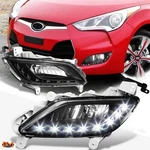 For 12-17 Hyundai Veloster Black Housing Fog Light W/led Day Running Lamp+switch. Fixed Price $105.89.