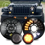 Combo 4PCS For Jeep Jku 07-18 7" Led Headlights + Amber Turn Signal. Fixed Price $75.98.