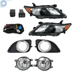 Left+right Fog Lights+headlights Assembly For 2010-2011 Toyota Camry Halogen. Fixed Price $79.95.