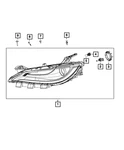 Genuine Mopar Headlamp Right 68422068AA. Fixed Price $778.04.