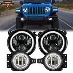 Auxbeam 9" Round Led Headlight & Fog Combo Kit For Jeep Wrangler Jl. Fixed Price $212.48.