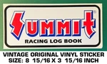 Summit Racing Log Book Vintage Original Vinyl Decal Sticker-drag-performance. Fixed Price $5.78.