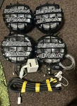 Vintage Piaa 100 Super 4X4 Offroad Fog Light Set With Wiring Switch Used. Fixed Price $340.00.