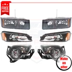 Fog Headlights, Turn Signal For 02-06 Chevrolet Avalanche 1500. Fixed Price $363.99.