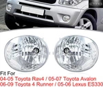Fog Lights For 2004-2009 Toyota RAV4 Avalon Runner Clear Lens W/wiring Harness. Fixed Price $39.99.